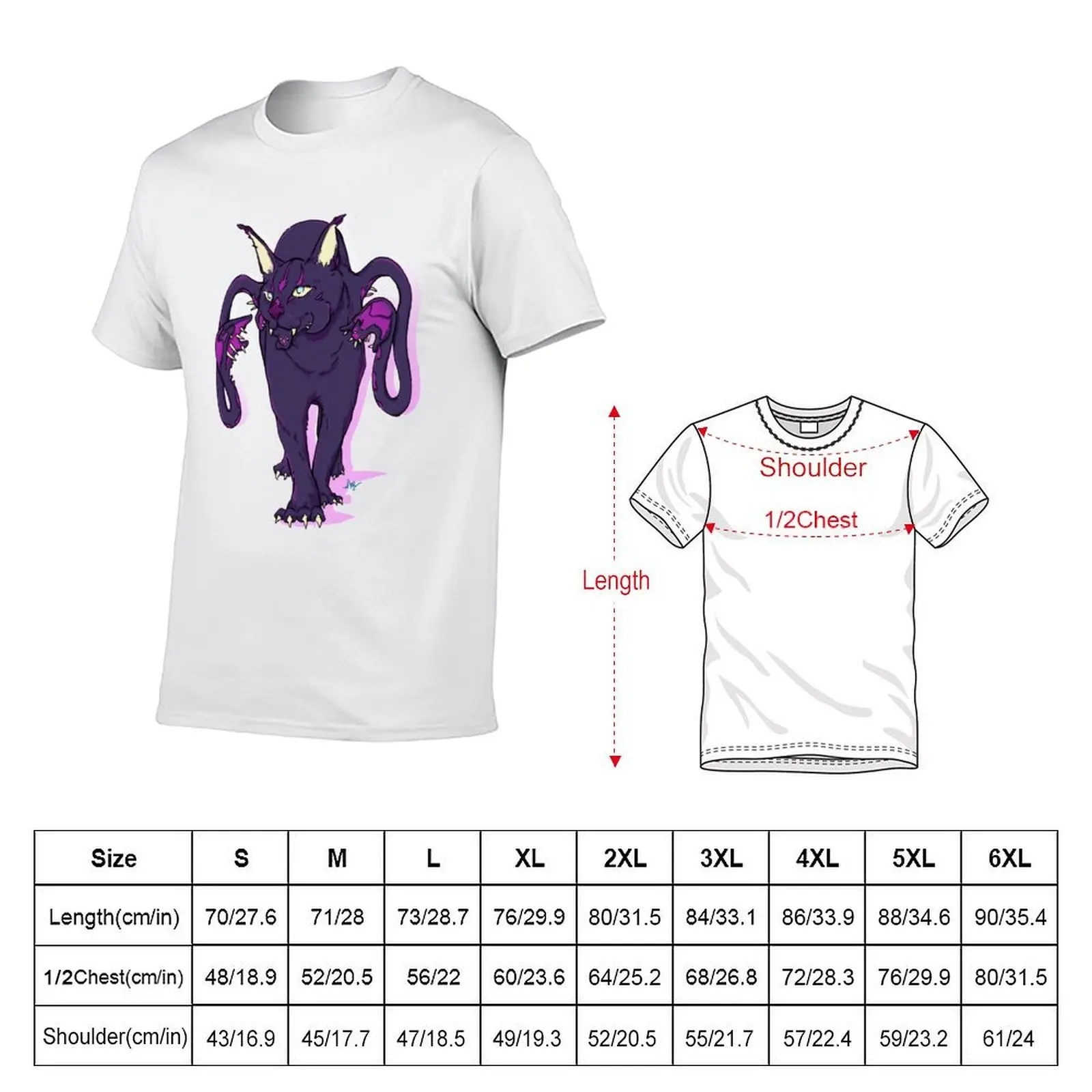 Displacer Beast T-Shirt Big and Tall Casual T-Shirt