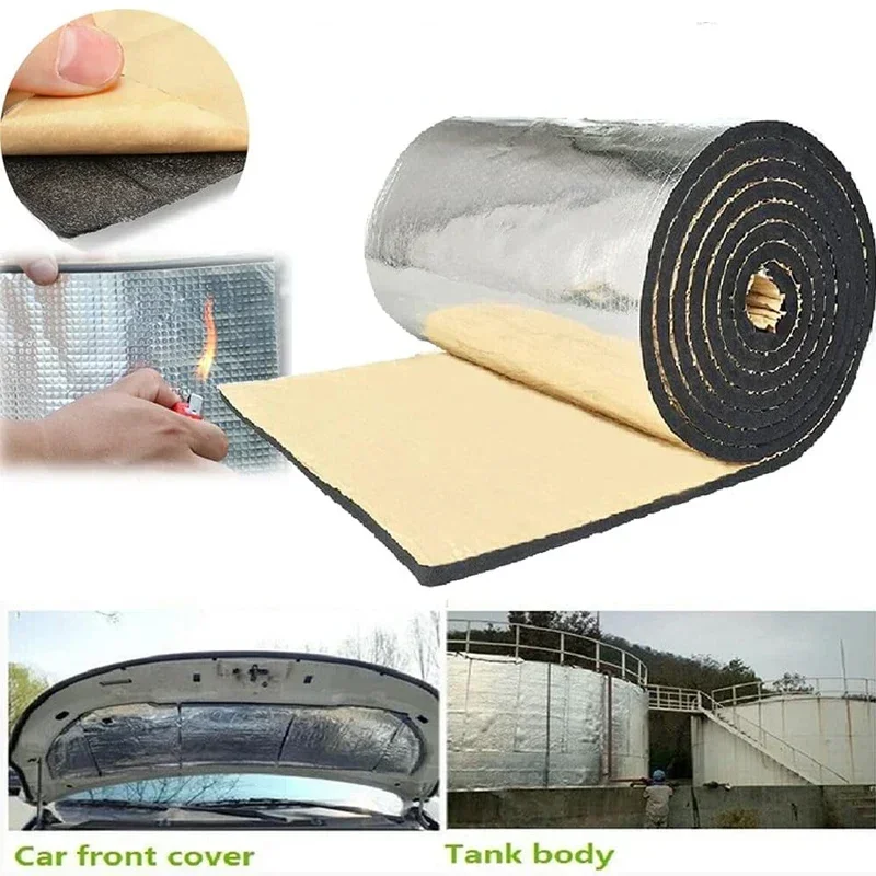 50X200cm 10mm Car Trunk Heat Sound Insulation Deadener Mat Underlay Muffler Cotton Car Auto Fender Heat Sound Insulation Mat