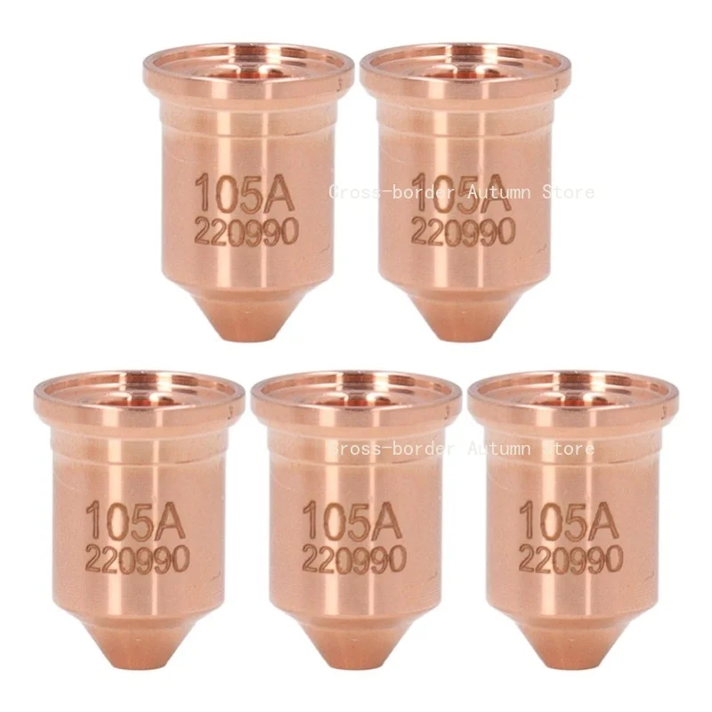 5 Pcs 220990 Nozzle Tip Brass Plasma Cutting Torch Nozzle Tips For PMX 65 85 105 125A Consumables