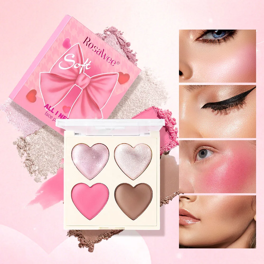 Maquiagem facial blush cozido, cor de alto impacto, leve e suave, para acabamento natural - cor edificível, contorno e destaque o f