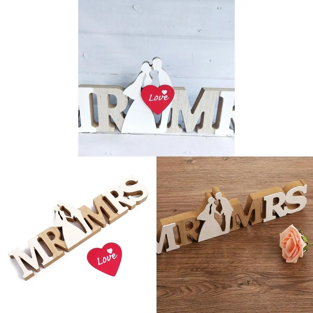 للإبداع السيد Mrs Signs الأزواج أحرف خشبية الحراسة الأبجدية زواج الزفاف ديكور المنزل