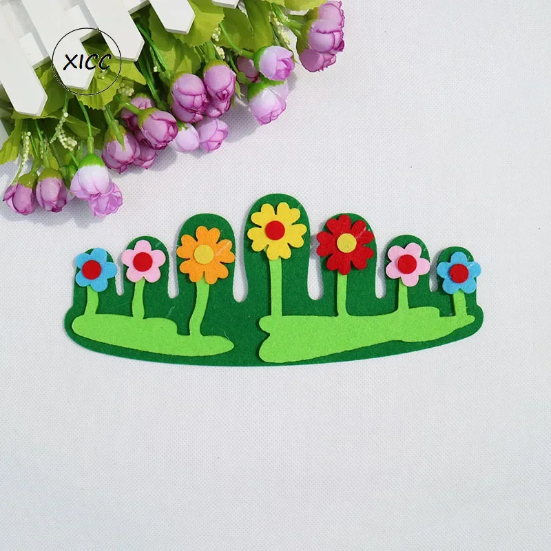 Thicken Nonwoven Felt Package Handmade DIY Nonwoven Flower Fence Grass Kindergarten Blackboard Wall Decoration Stereo Guardrail