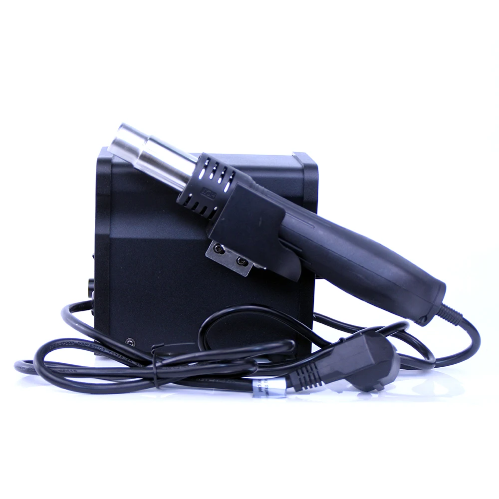 Yihua เครื่องเชื่อมปืนลมร้อน878D 220V 110V พร้อมอุปกรณ์เชื่อมสายไฟลมร้อน907a สถานีเครื่องเชื่อมเหล็ก