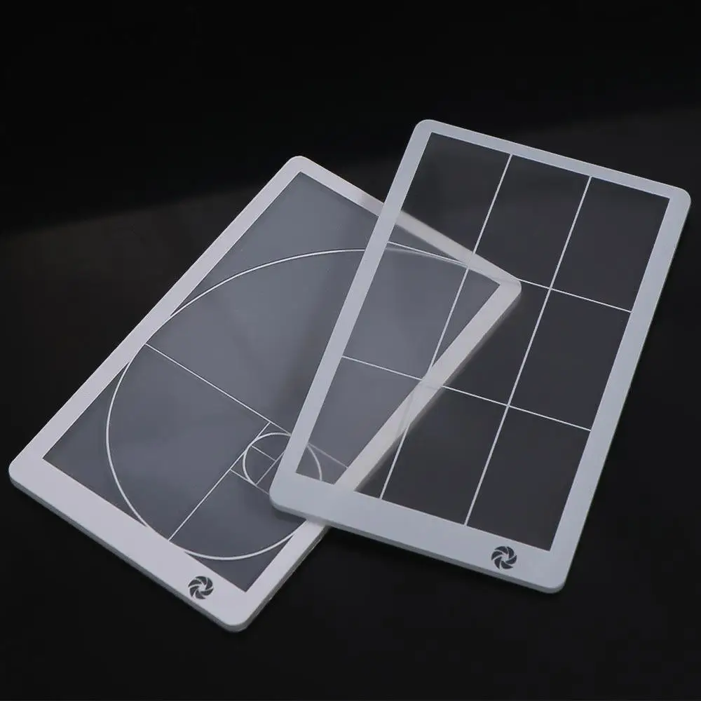 Kids Adults Transparent Viewfinder Ruler Triangle Composition Golden Ratio Ruler Acrylic Drawing Fibonacci Viewer Art Tool