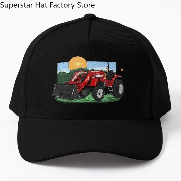 One Shiny Red Tractor  Baseball Cap Hat Spring  Snapback Casual Sun Outdoor Fish Sport Boys Casquette Mens Solid Color Hip Hop