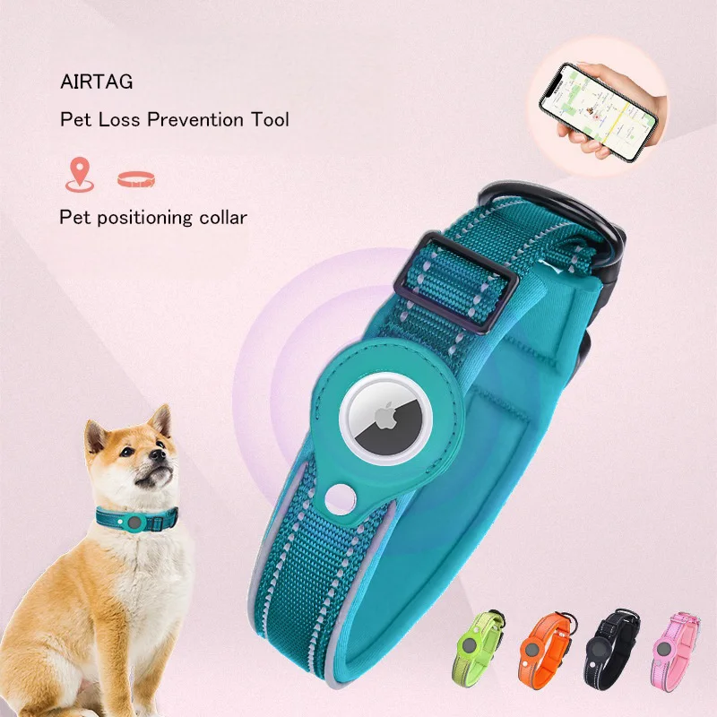 

New for Airtag Pet Dog Collar Anti-Loss Reflective Protective Tracker WaterProof For Pet Dog Cat Dog Positioning Collar