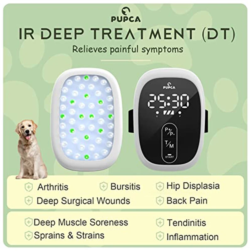 PUPCA Cold Laser Therapy for Dogs Portable Red Light Therapy Vet Device for Pain Relief Muscle & Joint Pain from Dog Arthritis