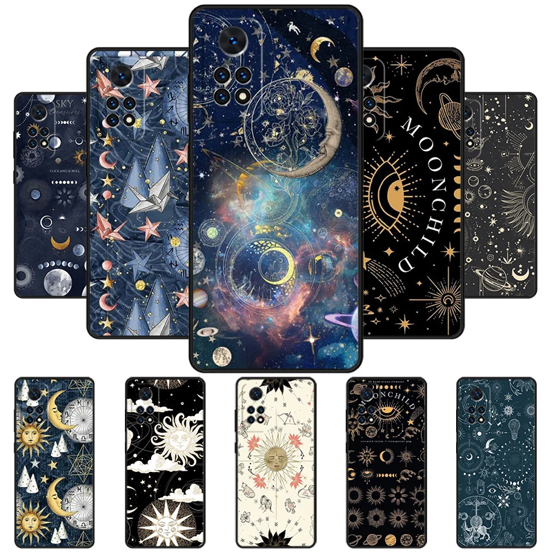 Sun Moons Star Signs Celestial Phone Case For Redmi Note 11 EPro 11S 10T 9S Promax 8 Pro Xiaomi Mi 11 12X 12S Ultra Cover