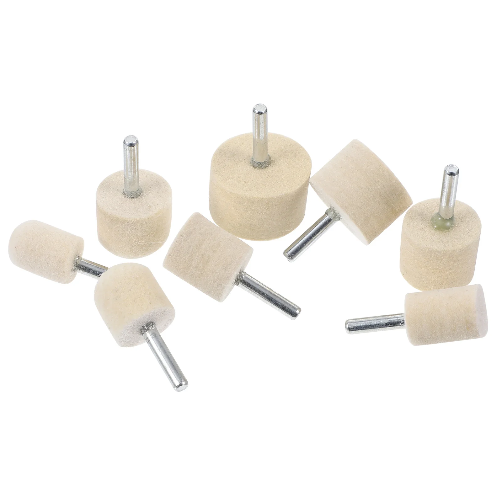 8개 네일 폴리싱 휠 세트 8가지 크기 전동 버퍼 연마 헤드 매니큐어 페디큐어 광택 버핑 패드 키트