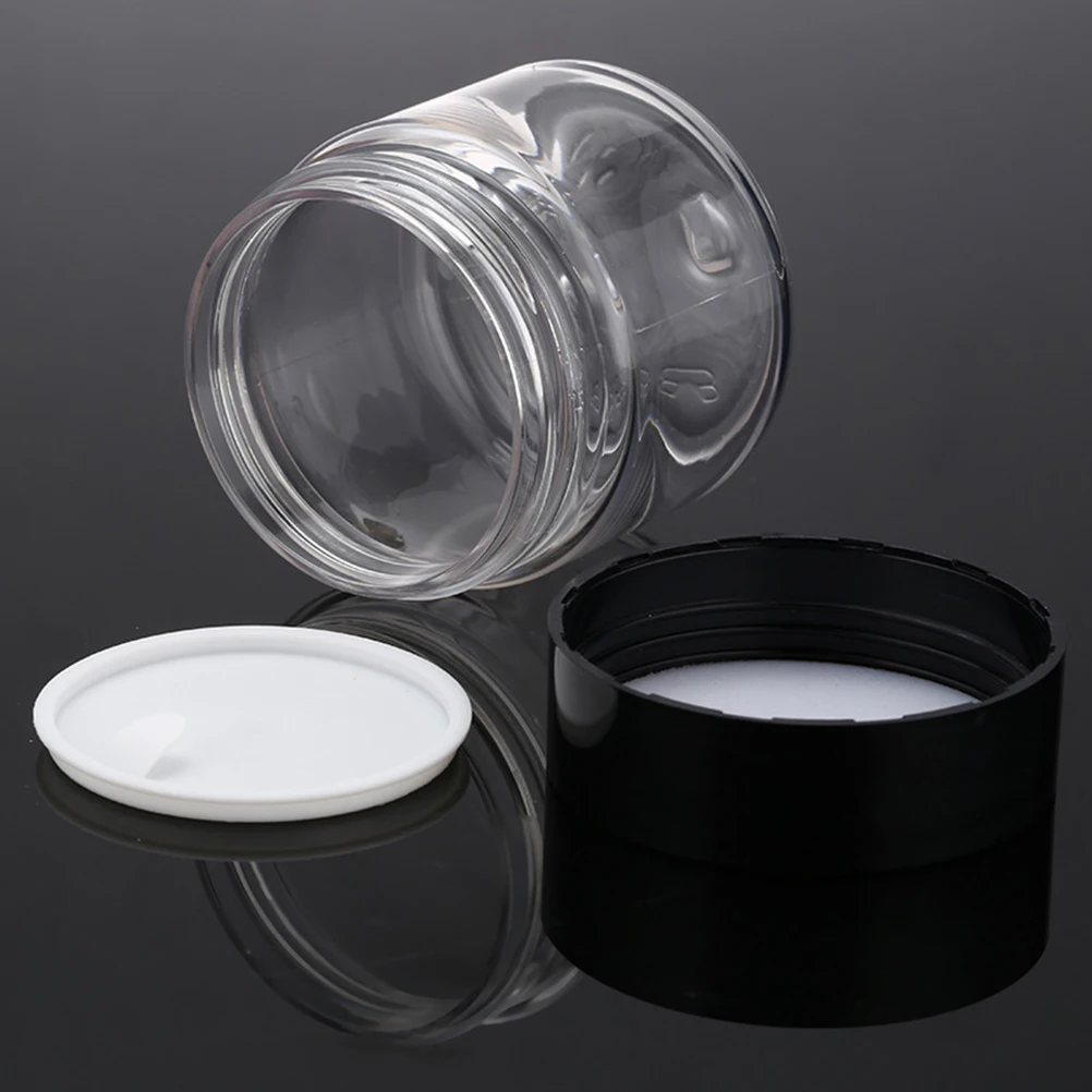 

6 Pcs Storage Jars Plastic Empty Dispenser Bottles Round Pot Samples Travel Size Portable Skincare Tools Refillable Set