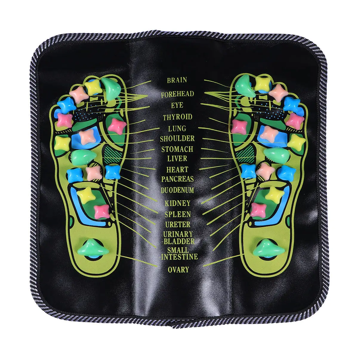 

Акупрессурный коврик для ног 35x35 см, высокопрочный, складной, для рефлексотерапии, снятия стресса, улучшения кровообращения и расслабления стоп