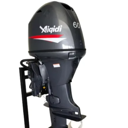 Gray Color Gasoline Powered Aiqidi F60 Outboard Motor With EFI And Power Trim Electric Start Remote Control