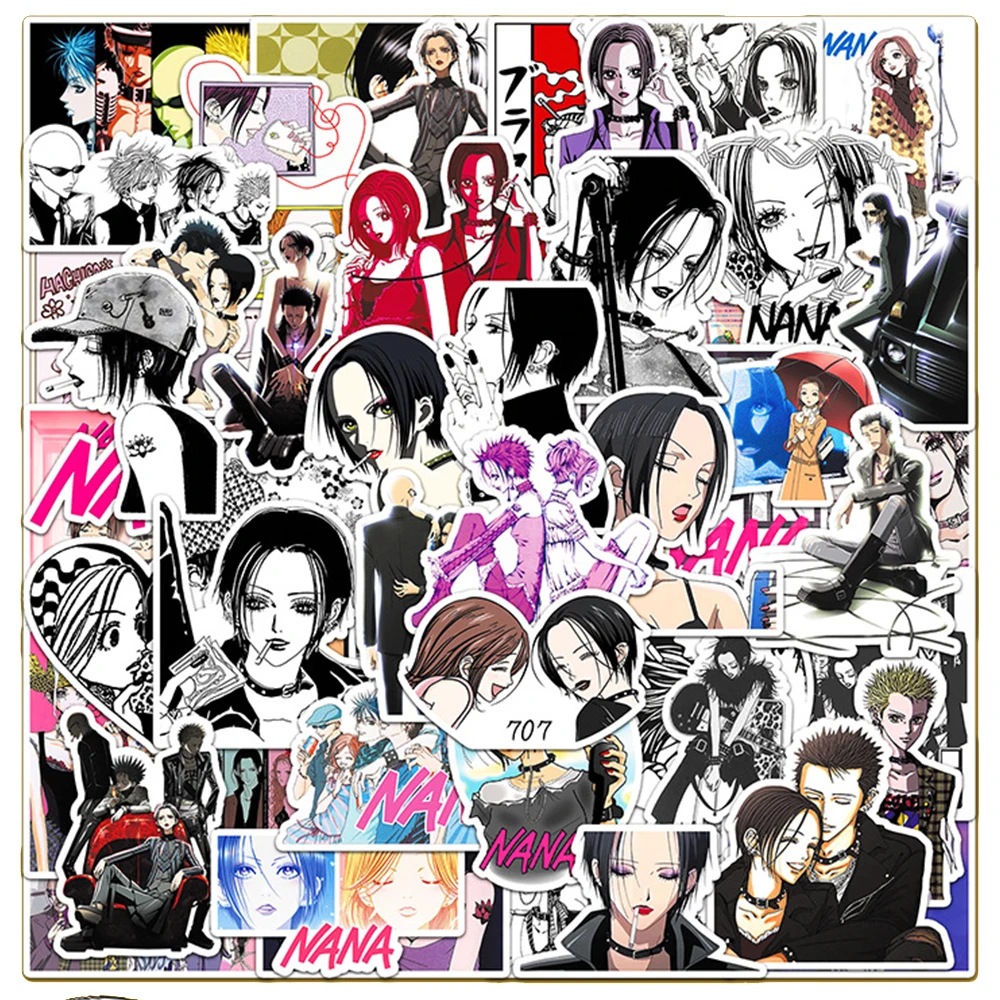 10/30/50PCS Classic Anime NANA Stickers Cool Girl Oosaki NANA Decals Toy for Skateboard Luggage Laptop Cartoon Graffiti Sticker