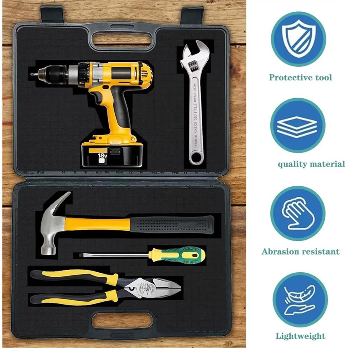 Budget-Friendly-4pcs Foam Cut, 405 X 305 X 25 mm Grid Foam,Foam Insert for Transport, Tool Box, Camera Case, Foam for Packaging,