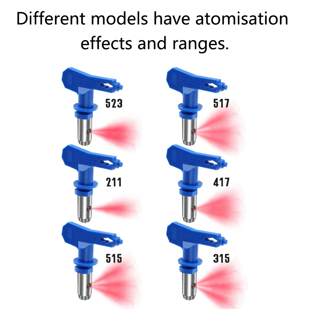 1 Set Airless Paint Sprayer Nozzles Accessories Reversible Spraying Machine Tips Airless Paint Sprayer Nozzles 6 Set Optional