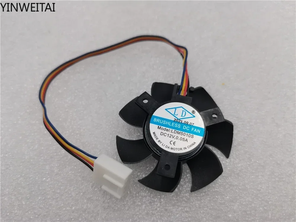 Fan For LDM5010S DC5010MB1 AV-F5010MB YY5010H12B DC 12V 0.05A Diameter 47MM hole distance 26MM 4-wire mainboard cooling fan