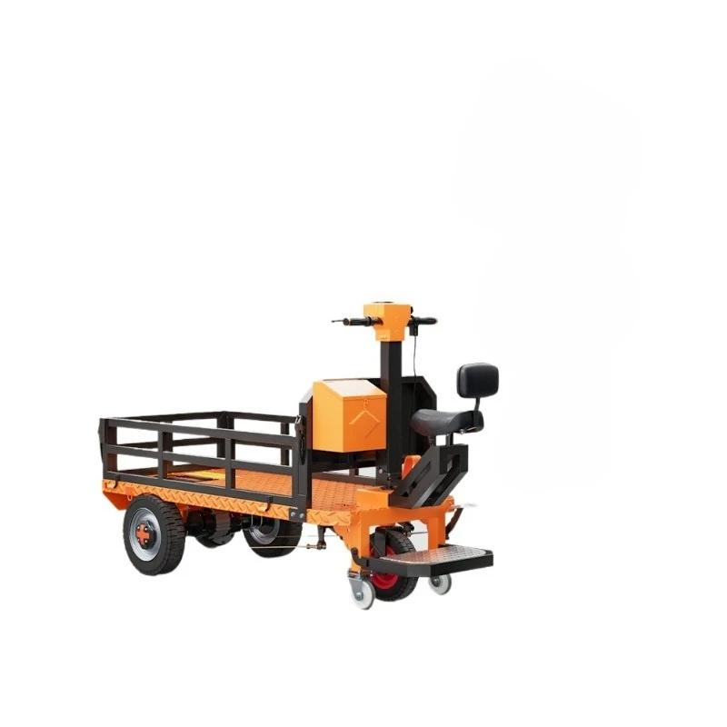 

Electric flatbed truck, truck, construction site, brick pulling warehouse three-wheeled trolley