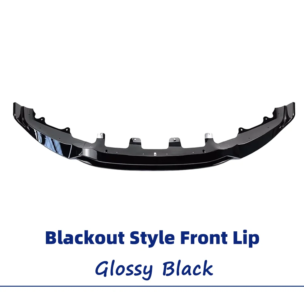 XVIP Glanzende Koolstofvezel Glanzend Zwart 4-delige Blackout Style Front Bumper Lip Spoiler Voor BMW X5 F15 2014-2019