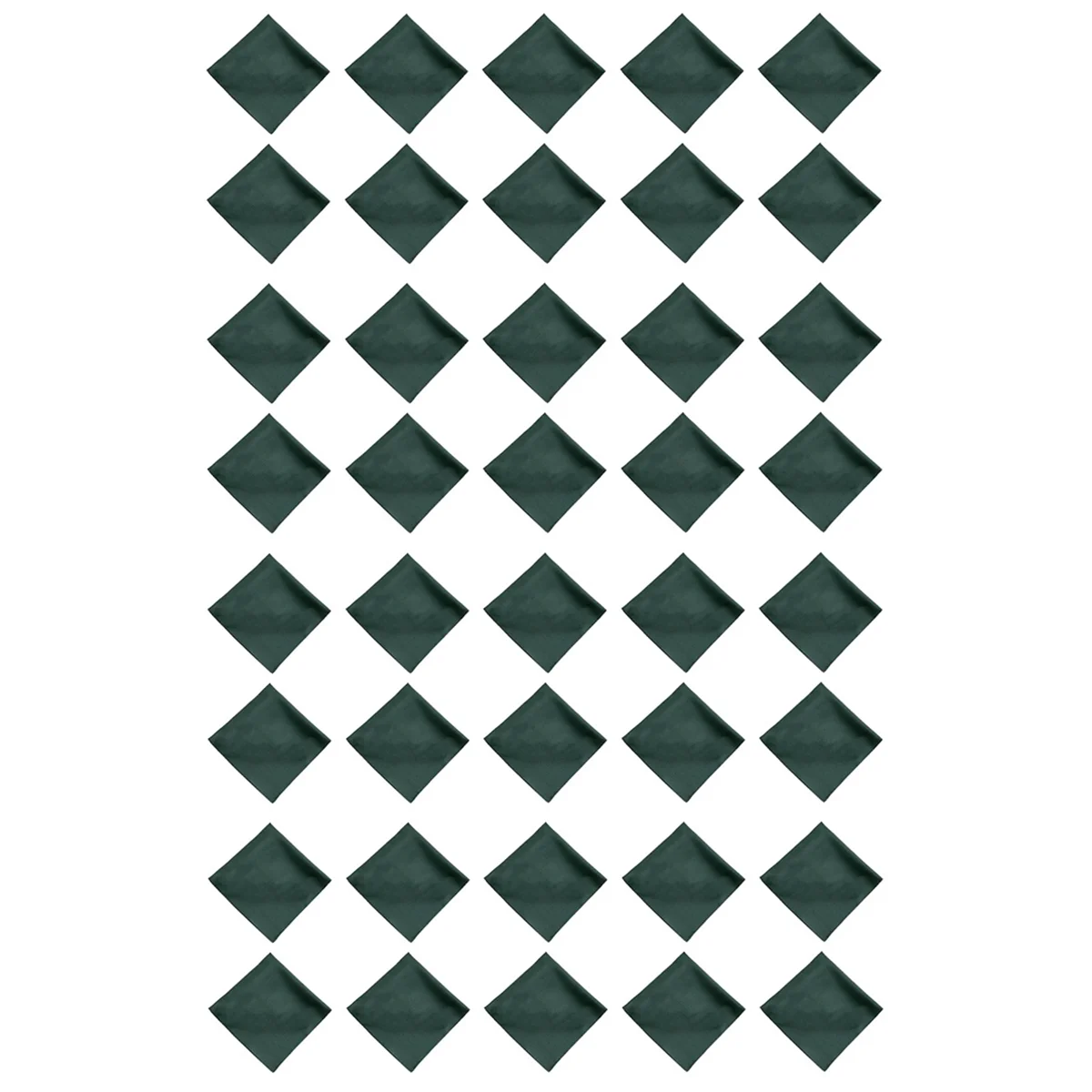 Servilletas de tela de poliéster ABGG-40Pcs 48X48cm para restaurante, boda, banquete, cena, fiesta, verde oscuro