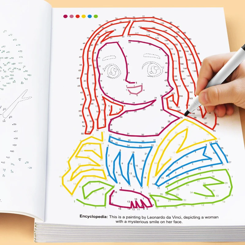 1 libro de conexiones, juego de laberinto para niños, dibujo de líneas, libro para colorear adecuado para entrenamiento de enfoque de 4 a 8 años, ejercicio cerebral