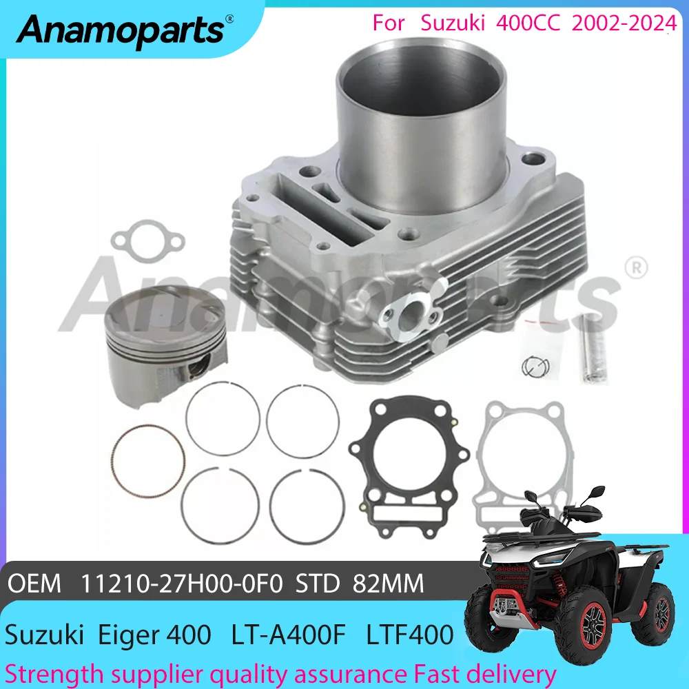 STD 82MM Motor Cylinder piston gasket engine  Rebuild Overhaul kit for 2002-2024 Suzuki Eiger 400 CC LTF400F ATV 11210-27H00-0F0