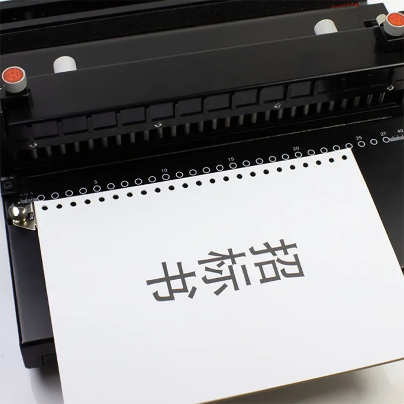 

Manual Heavy-Duty Wire-O Binder, A4 Hole Punch, Desk Calendar/Forms/Document Binder, 34-Hole Double-Coil Binder