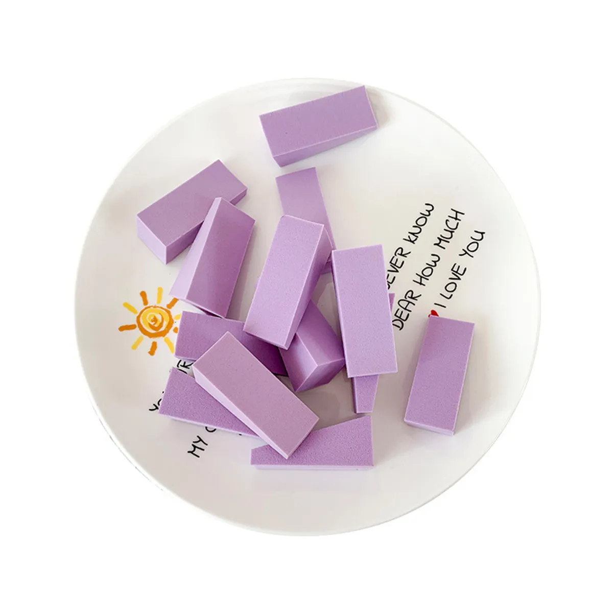 50Pcs Wedge Makeup Sponges For Foundation, Blush,Beauty Tools, Clear Edges,Easy To Control & Blend, Nail Buffer Makeup Sponges