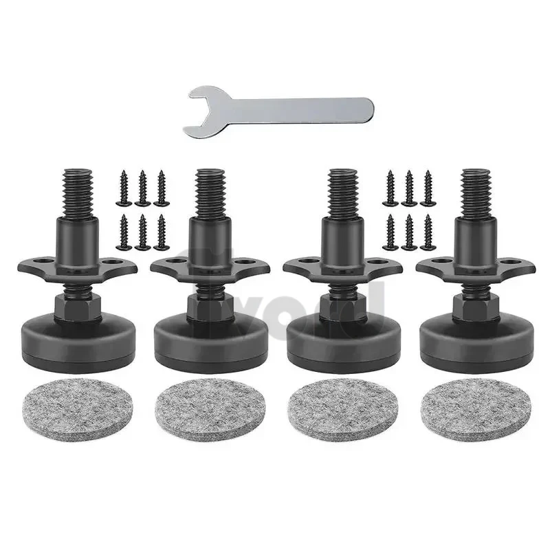 4PCS Adjustable Leveling Feet Heavy Duty Steel Protective Furniture Legs Feet Triangle Sofa Leg Furniture Multi Specification