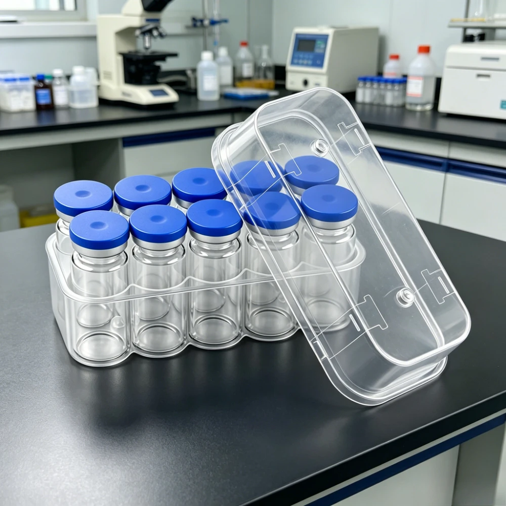 2/3/5/7/10ml Glass Vials for Insulin Pen Injection, Empty Bottles Self-Sealing Rubber Stopper, Airtight Cap with Organizer Box