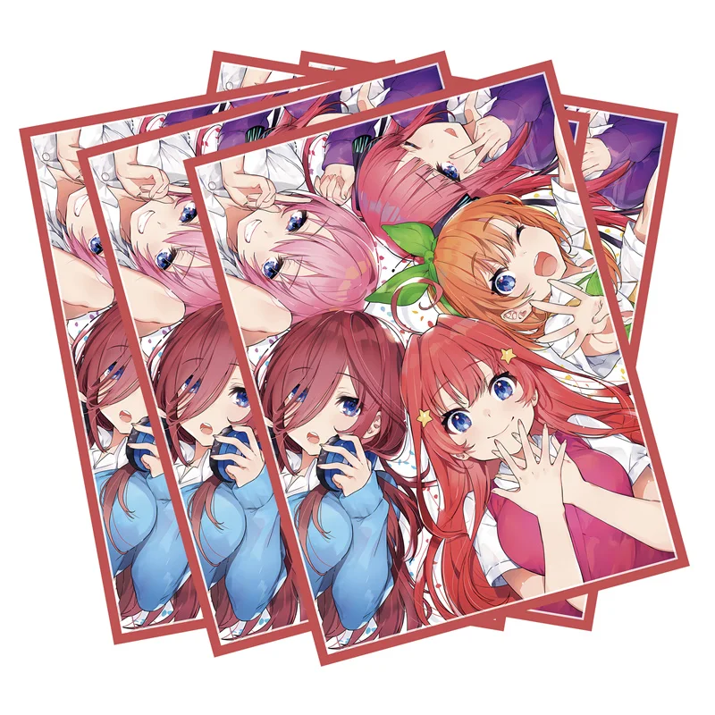 60Pcs/set ACG girls Cards Sleeve The Quintessential Quintuplets Anime Characters Colorful Laser Version Cards Protective Cover