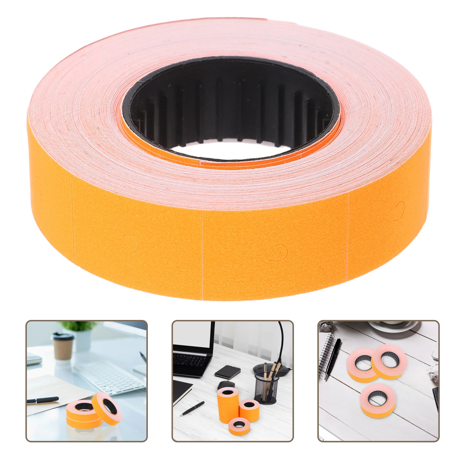 

10 рулонов оранжевой бумаги для ценников, этикеток для ценников, ценников-стикеров, этикеток для розничной торговли, наклеек для маркировки даты