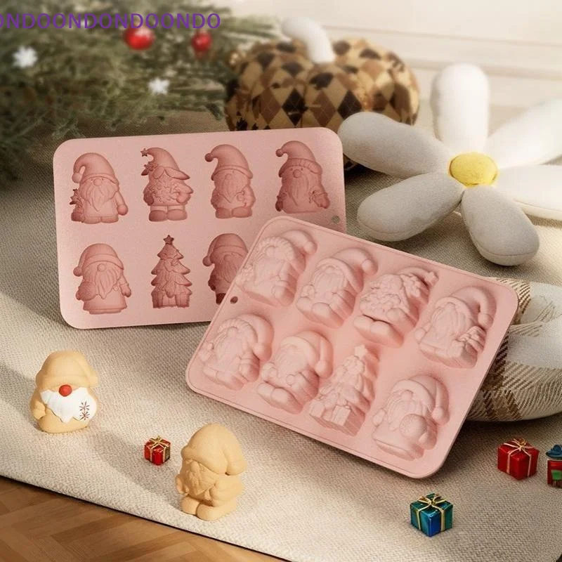 Silicone Christmas Baking Mold Non Stick Surface Adorable Santa Tree Shapes For Holiday DIY Cookie Chocolate Candy Making