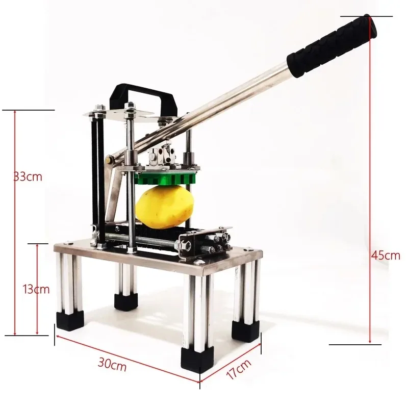 Stainless Steel Easy-To-Clean Potato Cutter Small Kitchen Portable Wave Potato Slicer Machine Wave French Fries Cutter