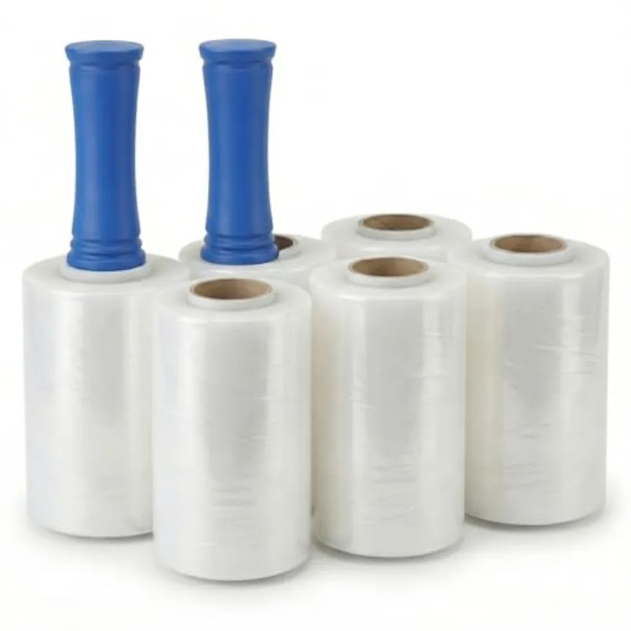 

Pack Stretch Film Wrap for Moving 5 Inch x 1000Feet 80 Gauge Clear Self-Adhering Wrap with Handle for Moving Packing Shipping P