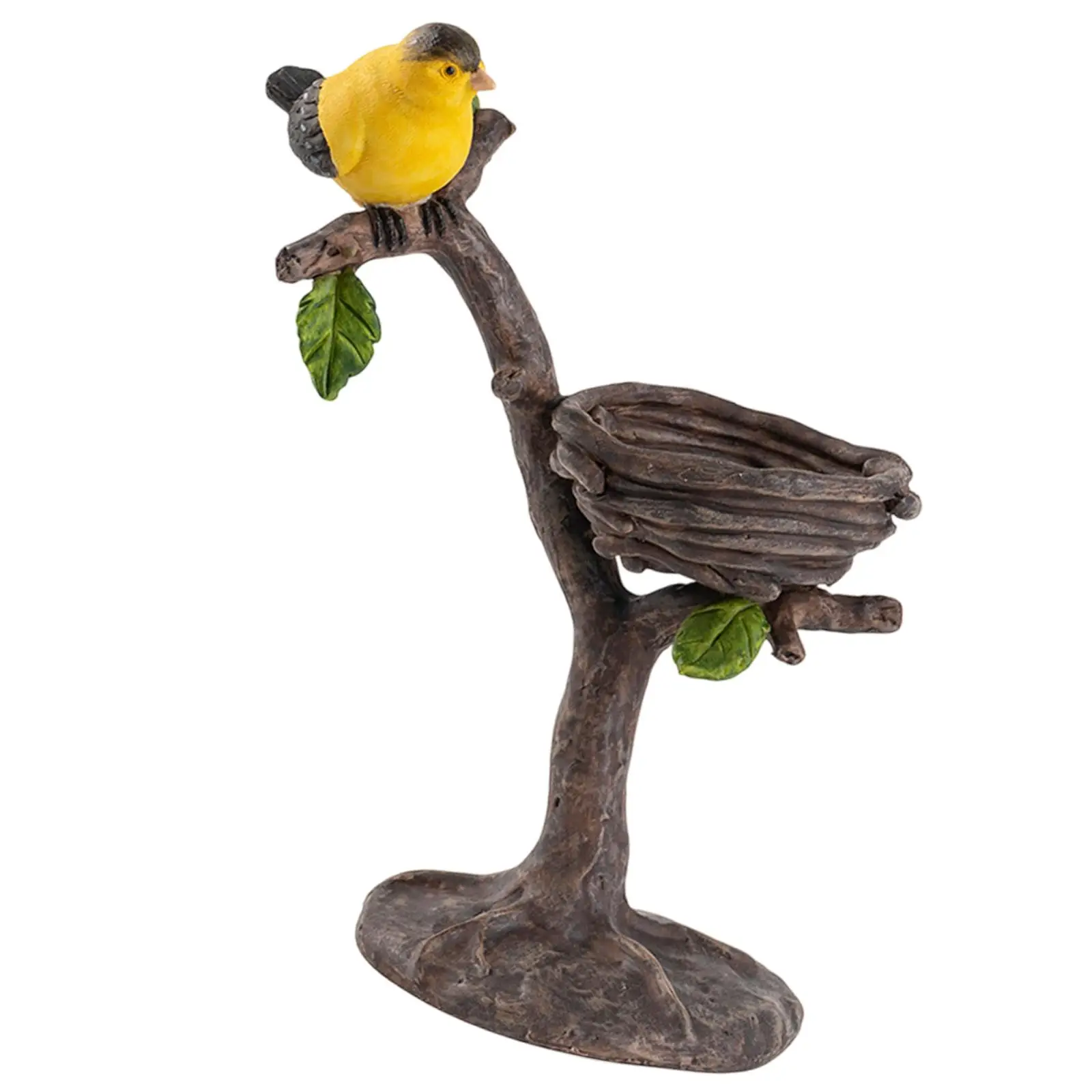 Bird on Branch Statue Home Decor Outdoor Backyard Housewarming Lawn Ornament