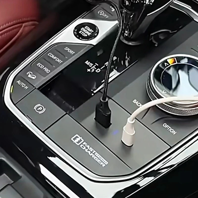 

Автомобильное зарядное устройство USB typc, панель переключения передач, держатель для зарядки, отделка, зарядное устройство для телефона для BMW X3 G01 X4 G02 X5 G05 X6 G06 M2 M3 M4 M8 G14 G15