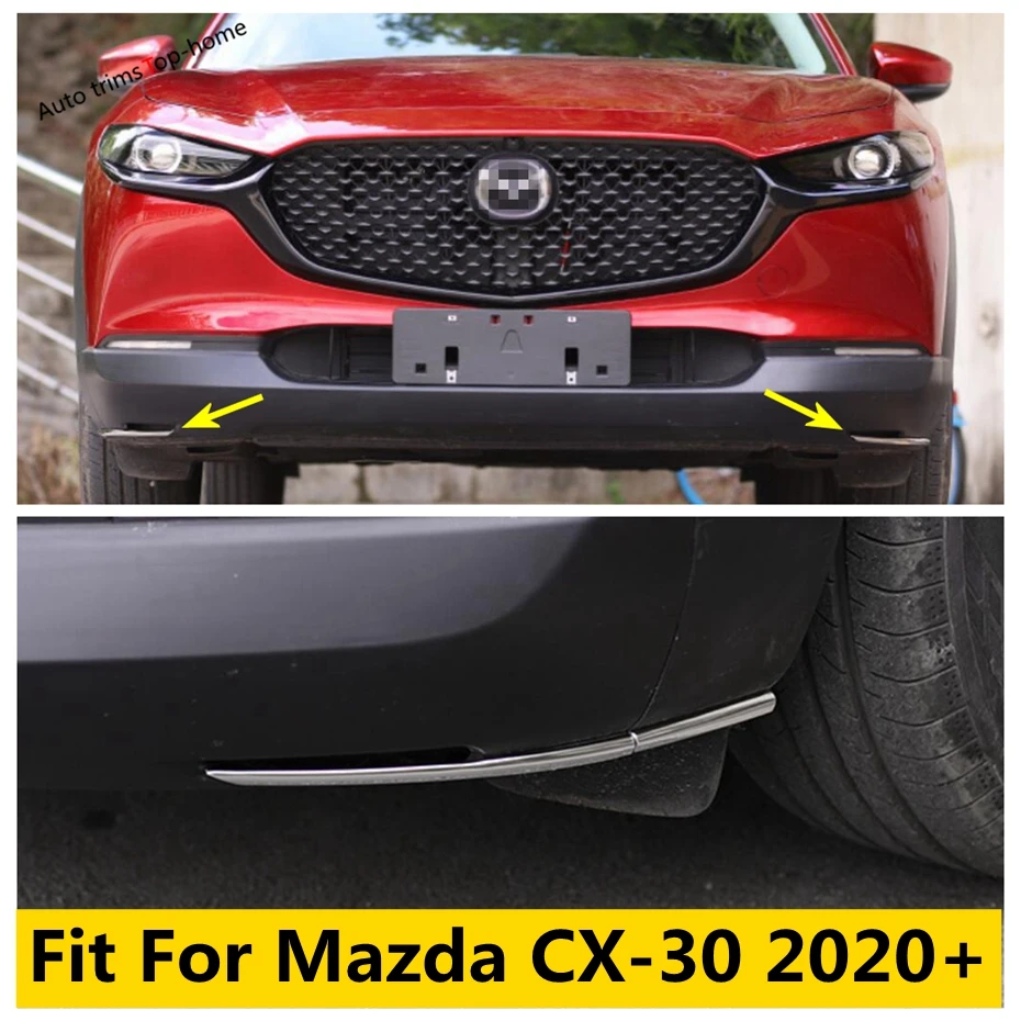 Front / Rear Bumper Corner Protection Protector Strips Cover Trim Fit For Mazda CX-30 CX30 2020 - 2022 Exterior Accessories