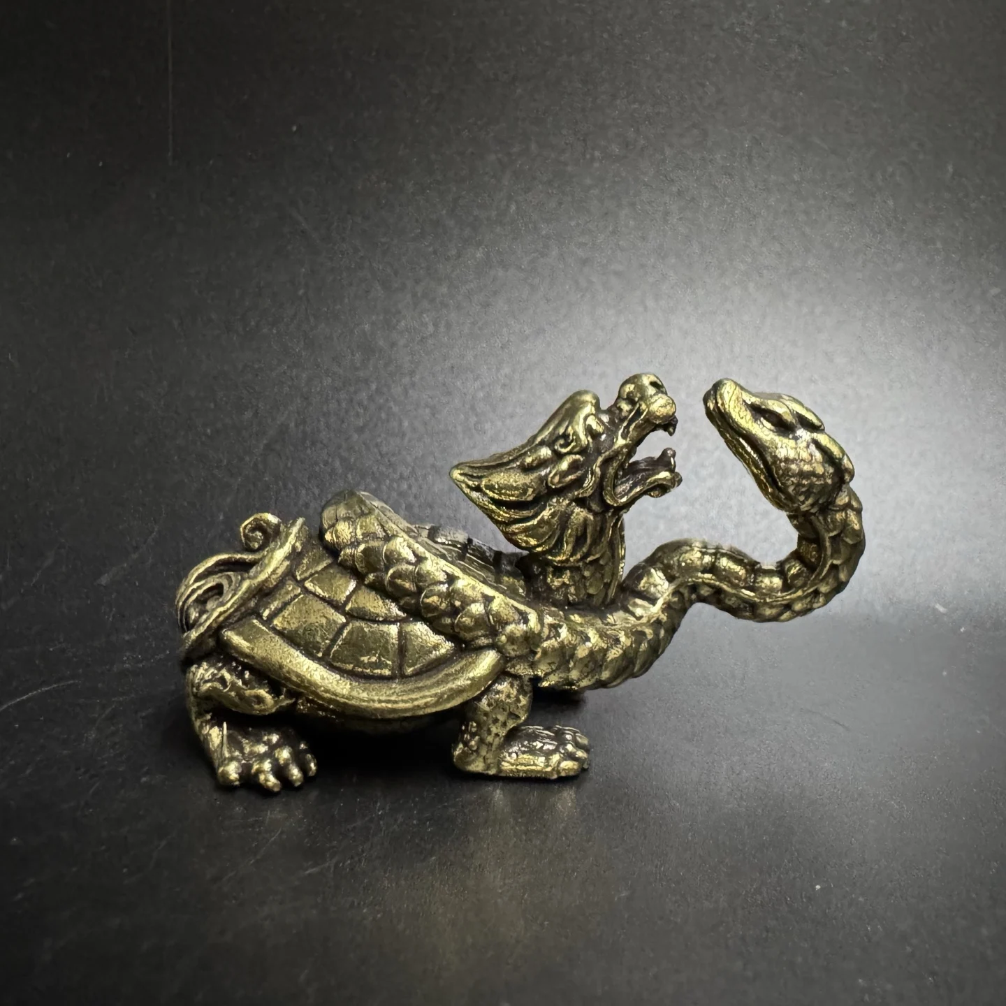 Brass dragon turtle python turtle Xuanwu beast snake turtle desktop ornaments home tea pet decoration craft gifts