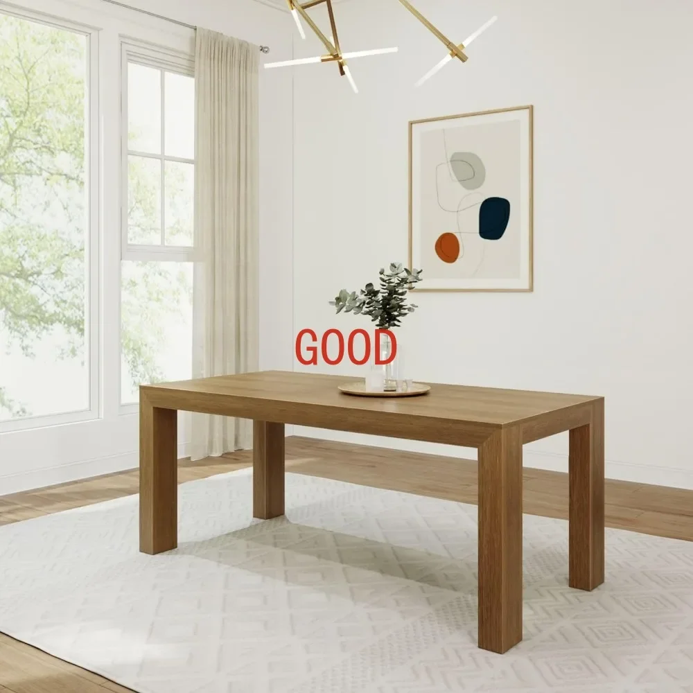 

Dining Table 72 Inch Modern Wood Modern style Solid Wood,Rectangular for Kitchen/Dining Room,72"D x 36.75"W x 30"H Dining Table