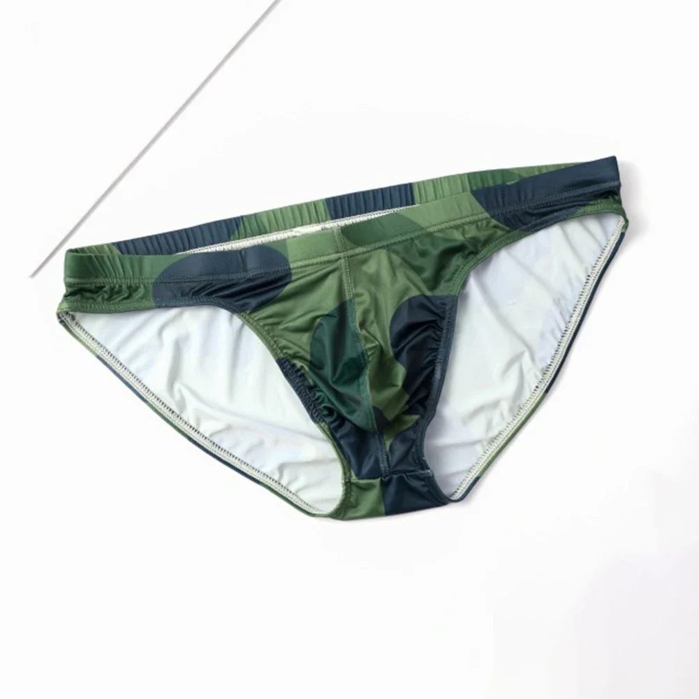 

Men's Panties Sexy Camouflage Underwear Low Waist Breathable Briefs Comfortable UnderPants Sissy U Convex Pouch Underpants