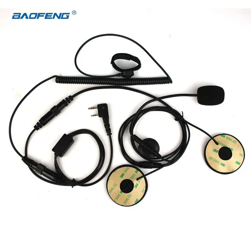 Baofeng Helmet Headset 2Pin Finger PTT Dual Speaker Walkie Talkie Earpiece for UV-5R UV-82 Motor Kenwood Retevis RT22 H777 Radio