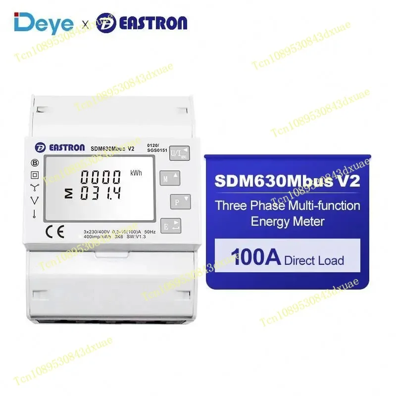 SDM630 V2 Series Three Phase Bi-directional Smart Meter | PV Solar System Electricity Monitor (Modbus RTU, CT Operated)
