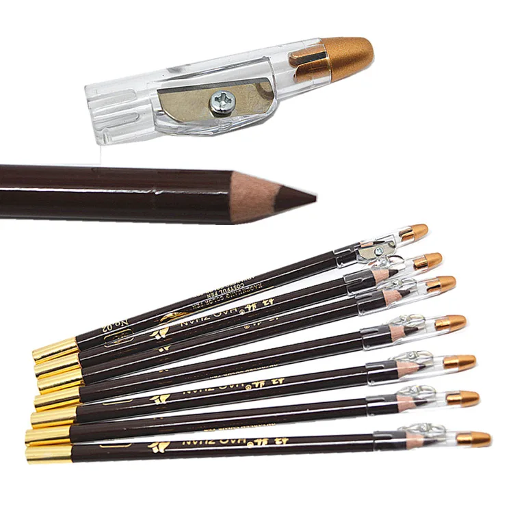 5 colors Waterproof Long-lasting Excellence Eyebrow Eyeliner Pencil Eye Makeup Beauty Tools Brown/Black With Sharpener Lid New