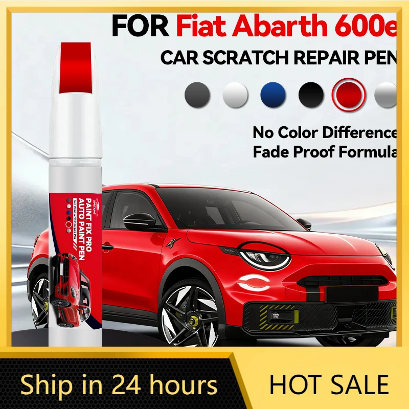 Bolígrafo de Reparación de Pintura para Automóviles, Especial para FIAT Abarth 600E 2024-2025, Accesorios para Reparación de Arañazos, Rojo 159, Blanco, Verde, Morado