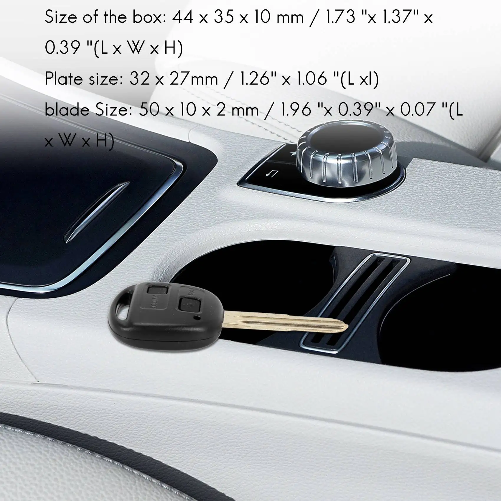 غلاف مفتاح عن بعد لتويوتا ياريس ، 2 زر