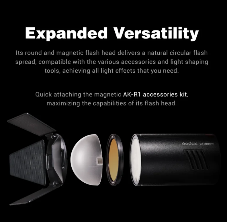 Godox AD100Pro TTL 100Ws Outdoor Flash Speedlight 2.4G Wireless X