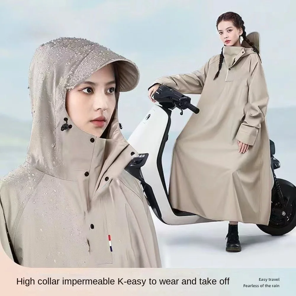 

Foldable Electric Car Rain Coat Waterproof Full-Body Independent Riding Gear Rain Jacket Thick Wide Hat Brim
