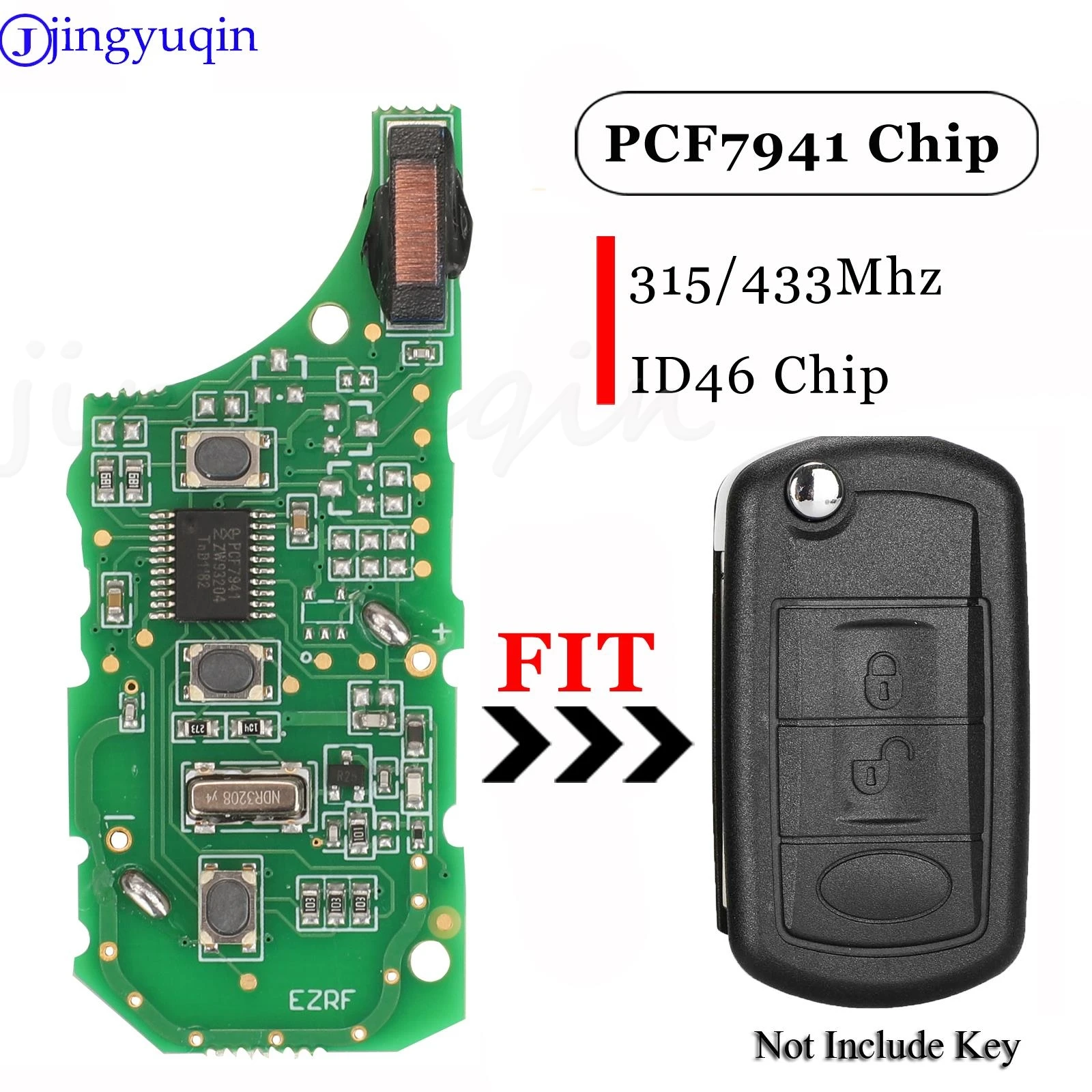 

jingyuqin 3 Buttons Remote Flip Car Key Circuit Board Fod ASK 315Mhz ID46 Pcf7941 For Land Rover Range Rover Sport Discovery 3