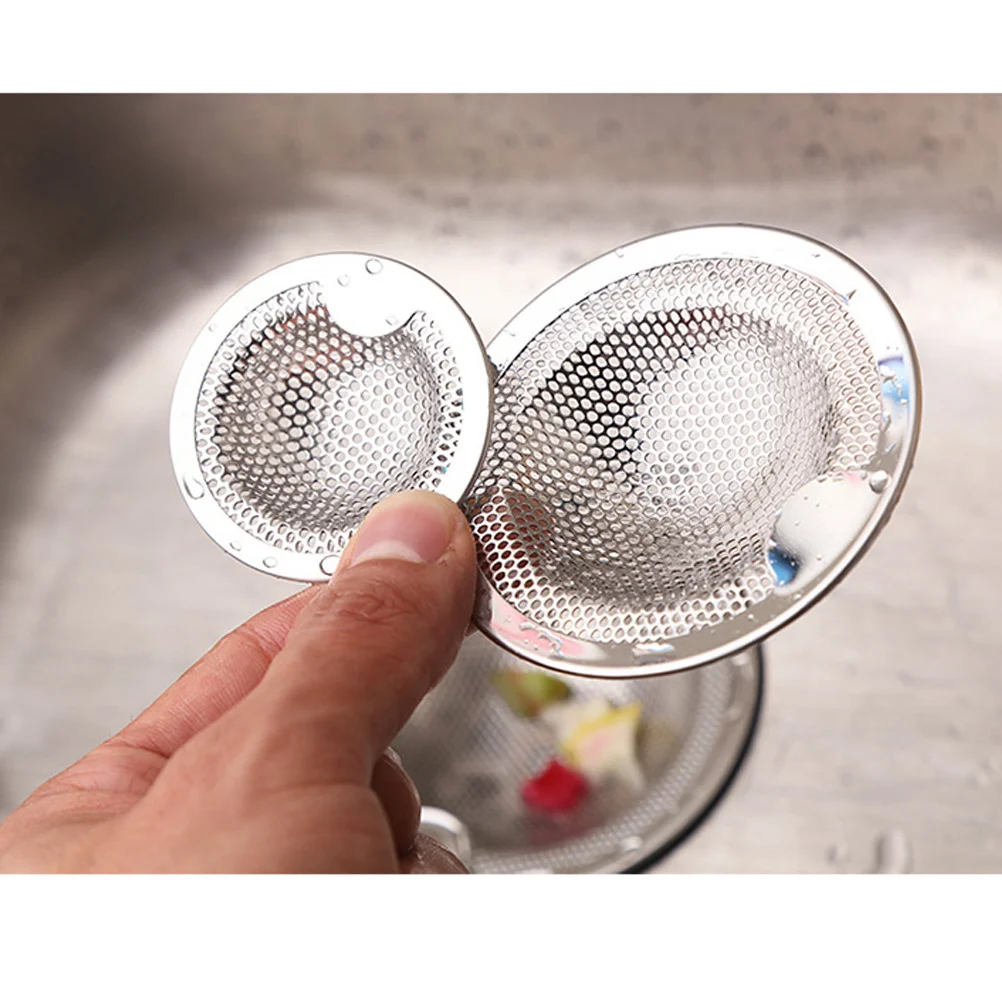 3 قطعة شبكة تصفية استنزاف الفولاذ المقاوم للصدأ للحمام المطبخ حوض الاستحمام الطابق تجفيف الشعر الماسك أداة ترشيح المياه #5