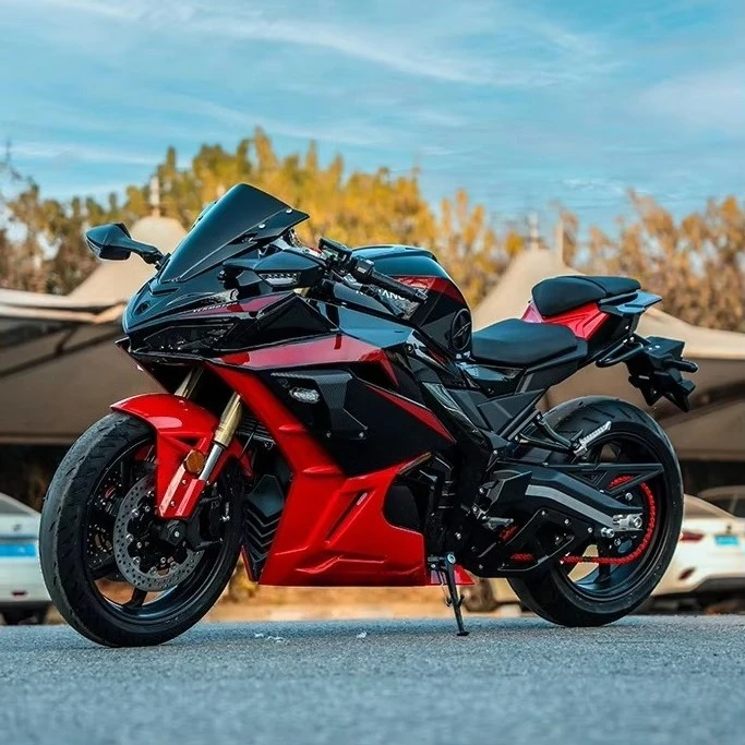 STLF 96V 120AH 15KW Water Cooled Electric Racing Motorcycle with 160km/h Max Speed and Ultra Wide Tire ABS Brake